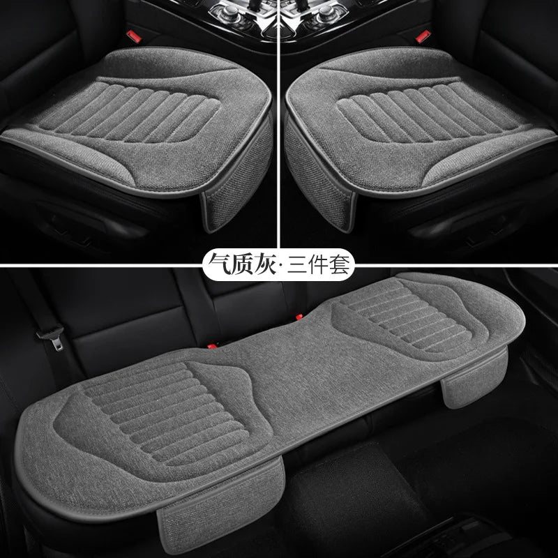 All-Season Linen Car Seat Covers Universal Fit for Sedans SUVs Trucks - Breathable Durable Comfortable Interior Accessories