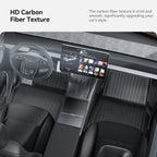 YZ For Tesla Model Y Juniper 2025 TPE Floor Mat Carbon fiber pattern Car waterproof Anti-Slip Trunk Floor Liner Backrest Mats