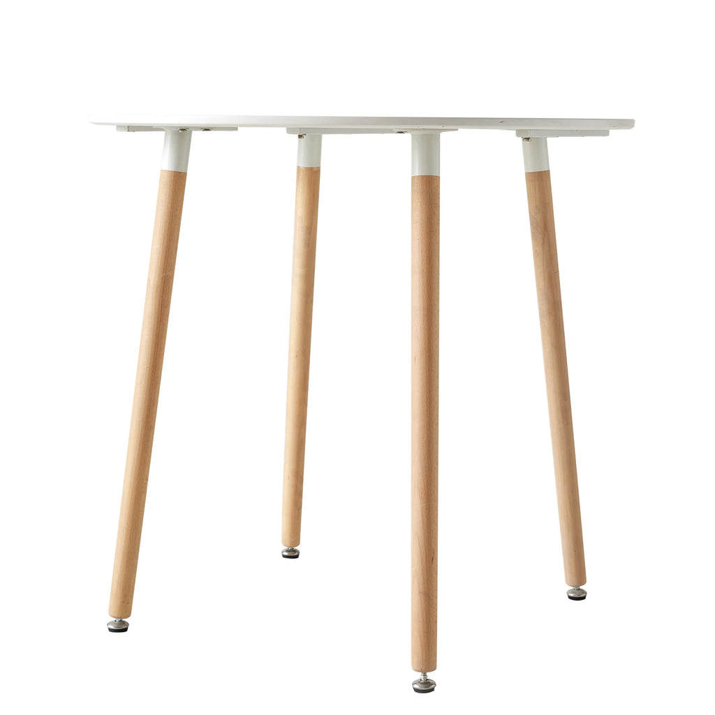 EGOONM Nordic Round / Rectangular Table Solid Wood Family Small Living Room Simple Modern Dining Table White