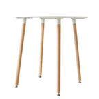 EGOONM Nordic Round / Rectangular Table Solid Wood Family Small Living Room Simple Modern Dining Table White
