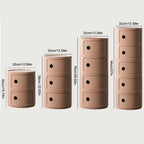 Creative Bedroom Bedside Table Modern Minimalist Round Storage Small Cabinet Large Capacity Plastic Side Cabinet