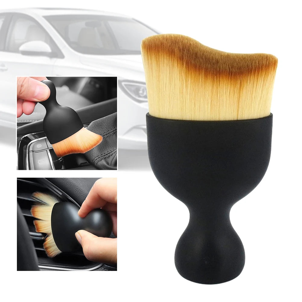 Auto Interior Dust Brush Scratch Free Car Detailing Brush Nano Fiber Soft Bristles Detailing Brush for Dashboard Air Conditioner