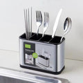 ♩Kitchen Utensil Holder Organizer For Counter Or Countertop, Large Stainless Steel Utensil Holder For Storage Cooking