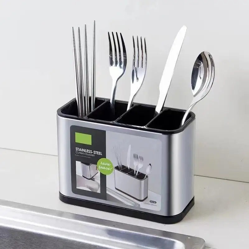 ♩Kitchen Utensil Holder Organizer For Counter Or Countertop, Large Stainless Steel Utensil Holder For Storage Cooking