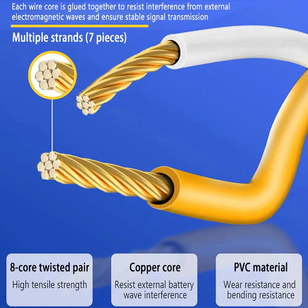 Rj45 Cat 8 Ethernet Cable Flat Cat8 Network Cable LAN Internet 40Gbps 2000Mhz For Router Ps4 PC Laptop 0.5m - 5m 10m 15m 20m 30m
