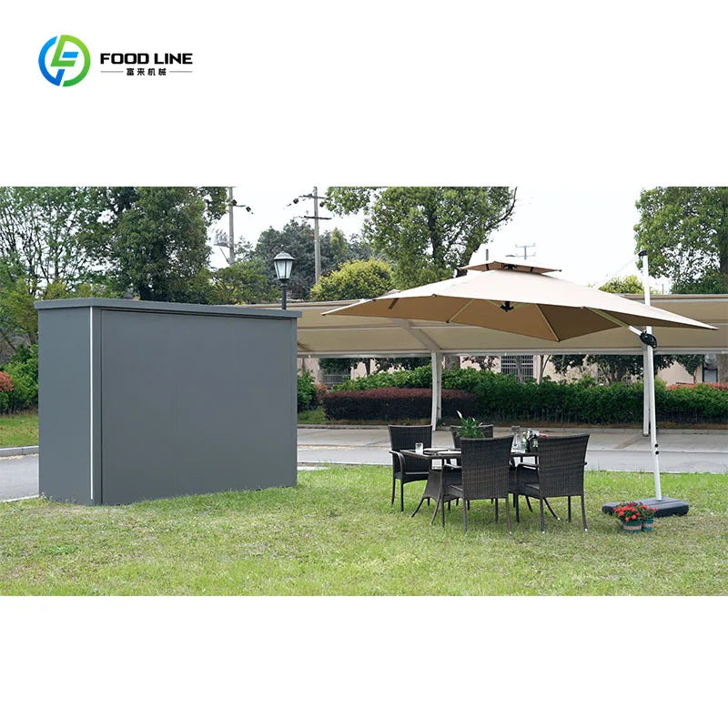 Customized Outdoor Kitchen Cabinet with Gas Stove Modular BBQ Island Stainless Steel for Patio Cooking