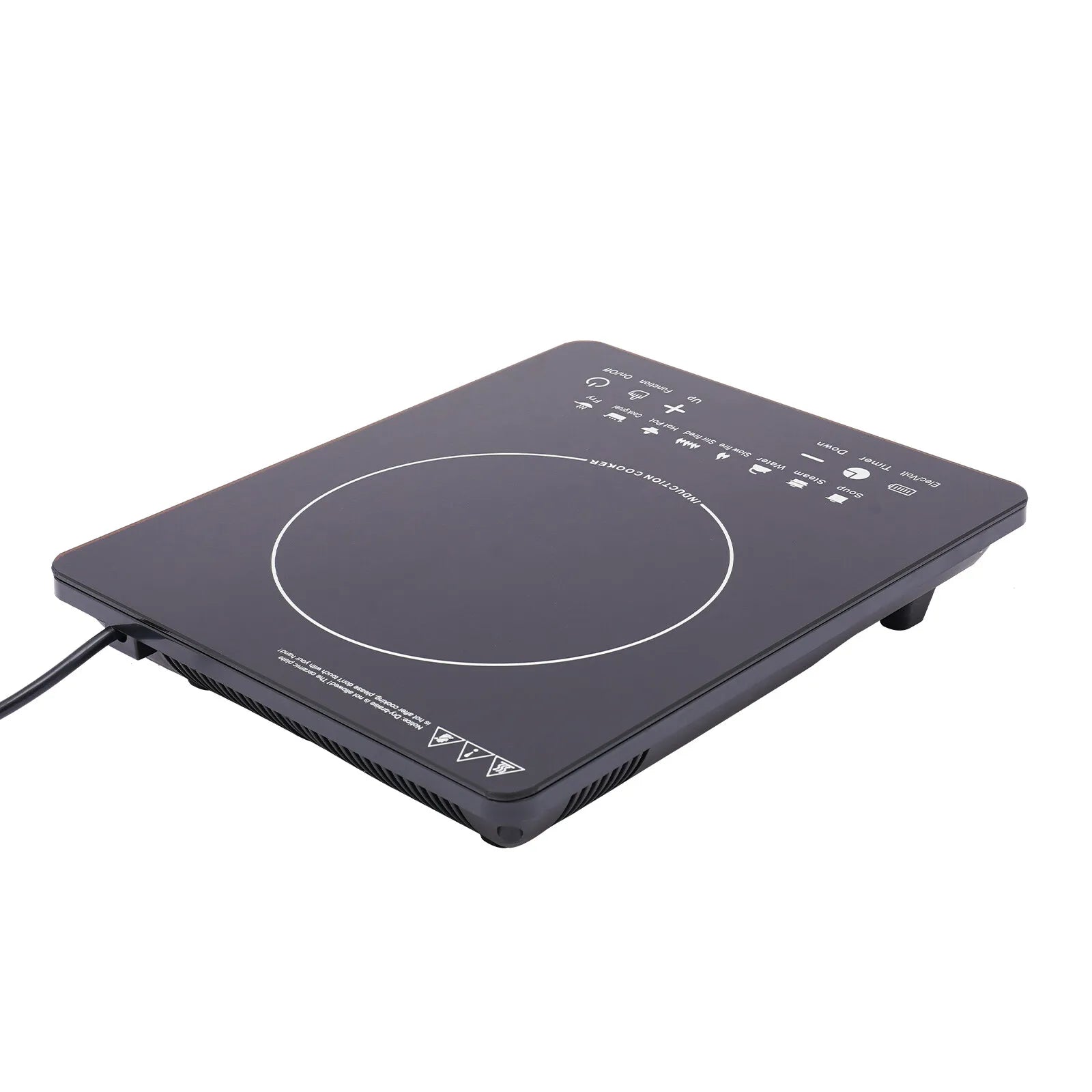 110V 750W Electric Induction Cooktop 8 Power Levels Touch Control Burner 180min Timer Portable Stove for Home RV