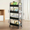 3/4 Tier Durable Rolling Trolley Multi-storey Cart Storage Shelf Movable Gap Storage Rack Kitchen Bathroom Slim Slide Organizer