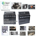 Customized All-Weather Outdoor Cooking Station Modern Black Outdoor BBQ Kitchen for Garden Patio Backyard Outdoor Living