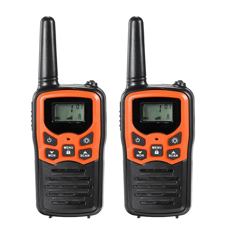 2Pcs Handheld Walkie Talkie Radio 22 Channels Set 10 Km Uhf 400-470 Mhz Dual Band Long Range Communication Transceiver HGC