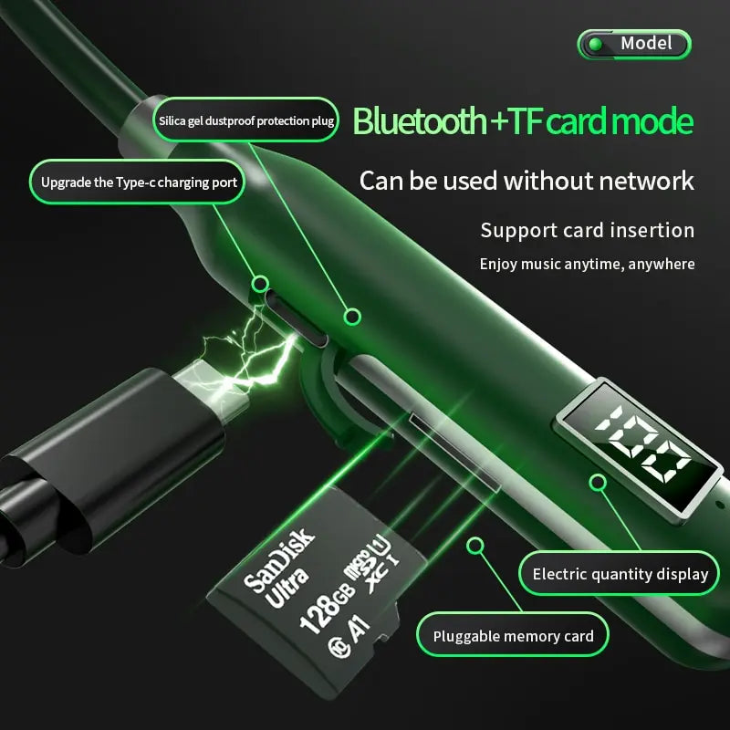 2023 BT7 Wireless Headphones Bluetooth 5.3 Neckband Earphones Magnetic Sports Waterproof Earbuds Headset With Mic SD Card Mode