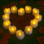 12/24Pcs Remote Flameless Votive Candles Flickering LED Tealights Realistic Battery Operated Candle for Wedding Christmas Decor