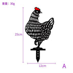 1Pc Yard Chicken Decor Ornaments Chicken Art Garden Decor Outdoor Garden Backyard Pile Acrylic Hen Patio Decoration Supplies