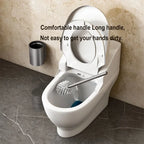 Wall-mounted Toilet Brush Punch-free Space Aluminum Toilet Brush No Dead Angle Toilet Brush Bathroom Cleaning Tool