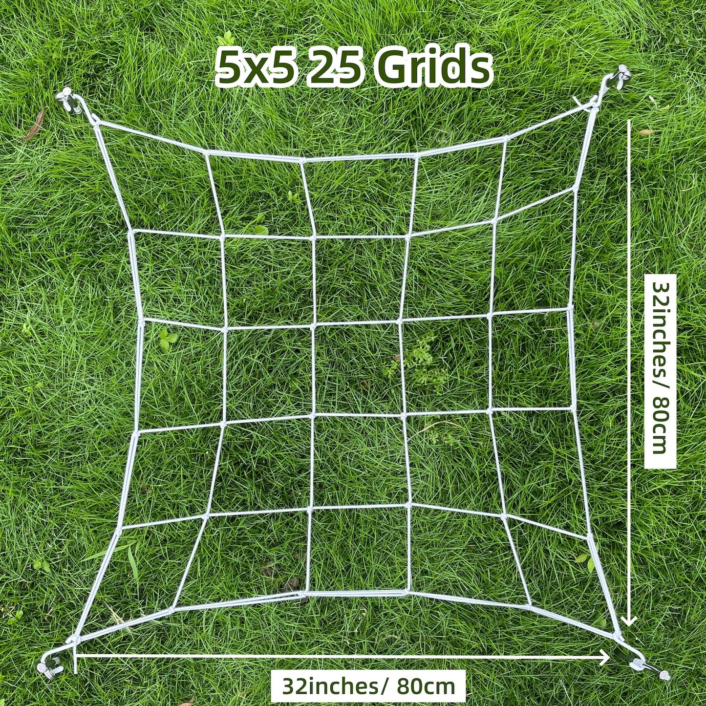 4'' Mesh Grow Tent Trellis Netting, Heavy-Duty Elastic Plant Net with Steel Hooks, Flexible Hydroponics Support for Horticulture