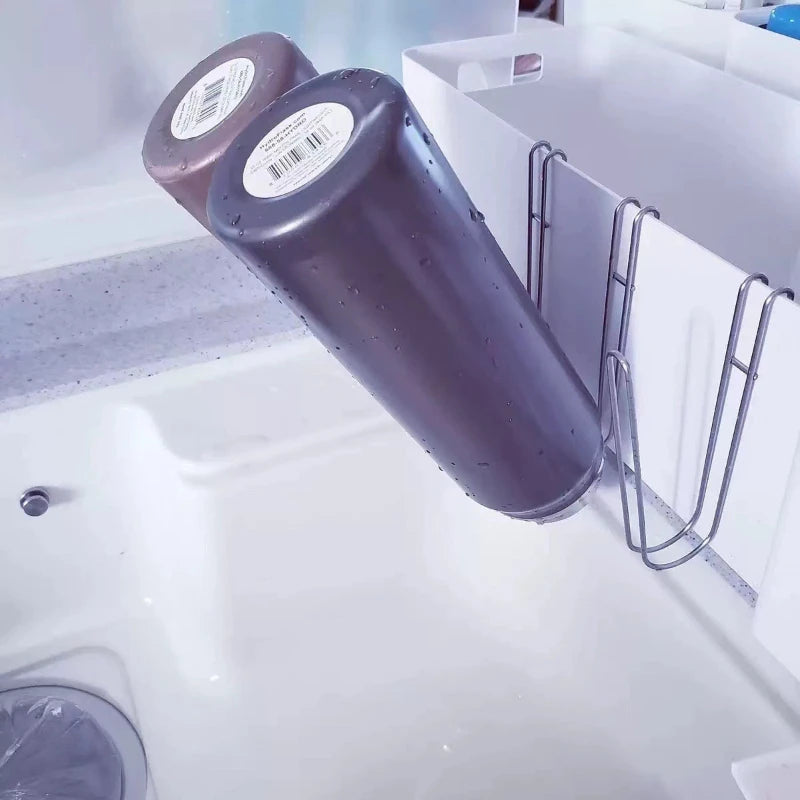 Kitchen Storage rack Hanging Cup Drying Rack for Water Bottles Coffee Mugs  Storage with Hooks Space Saving Bathroom Organizer.