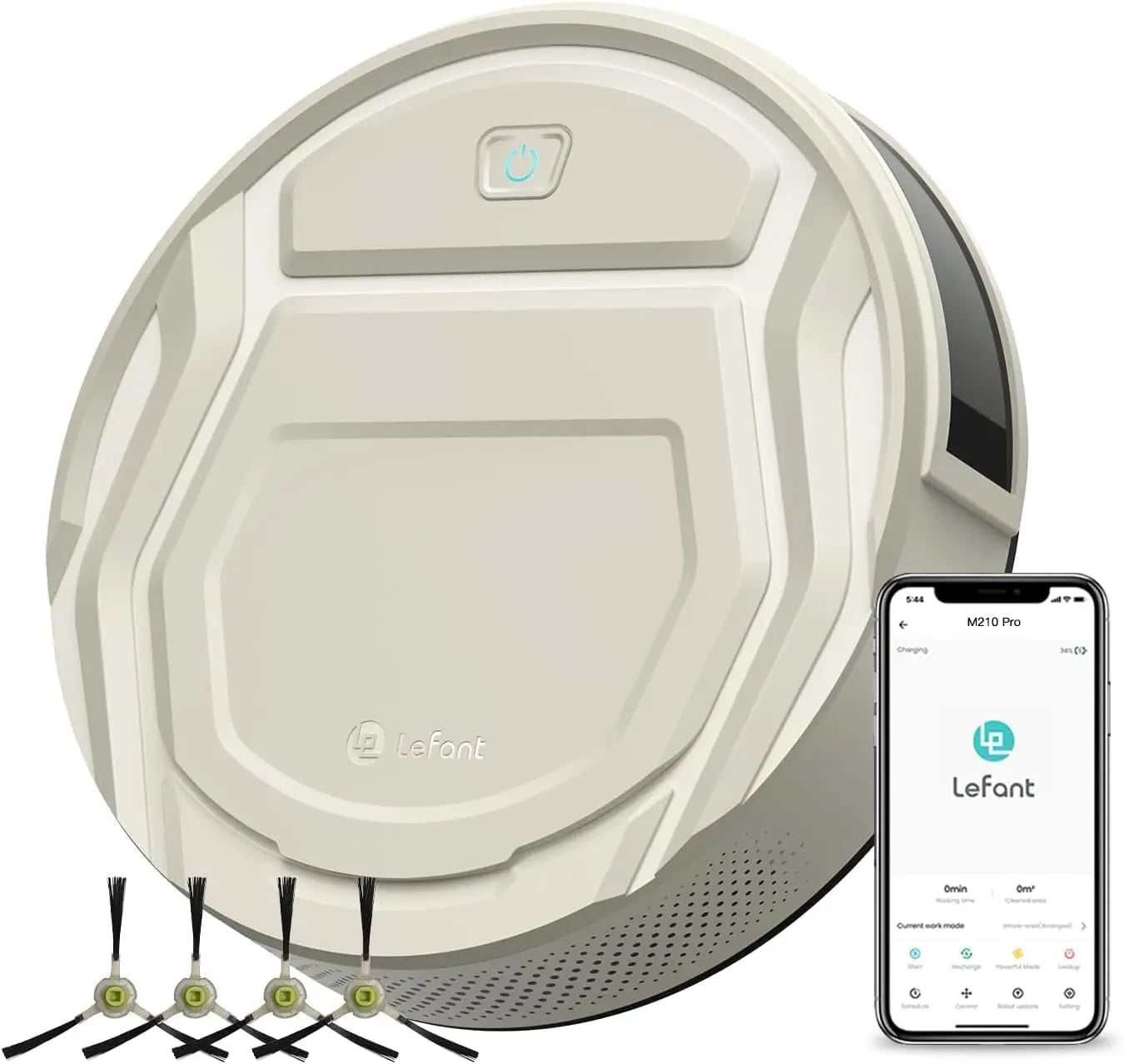 Lefant M210 Pro Robot Vacuum Cleaner, 2200Pa Powerful Suction, 120 Mins Runtime, Automatic Self-Charging, Wi-Fi/App/Alexa Contro