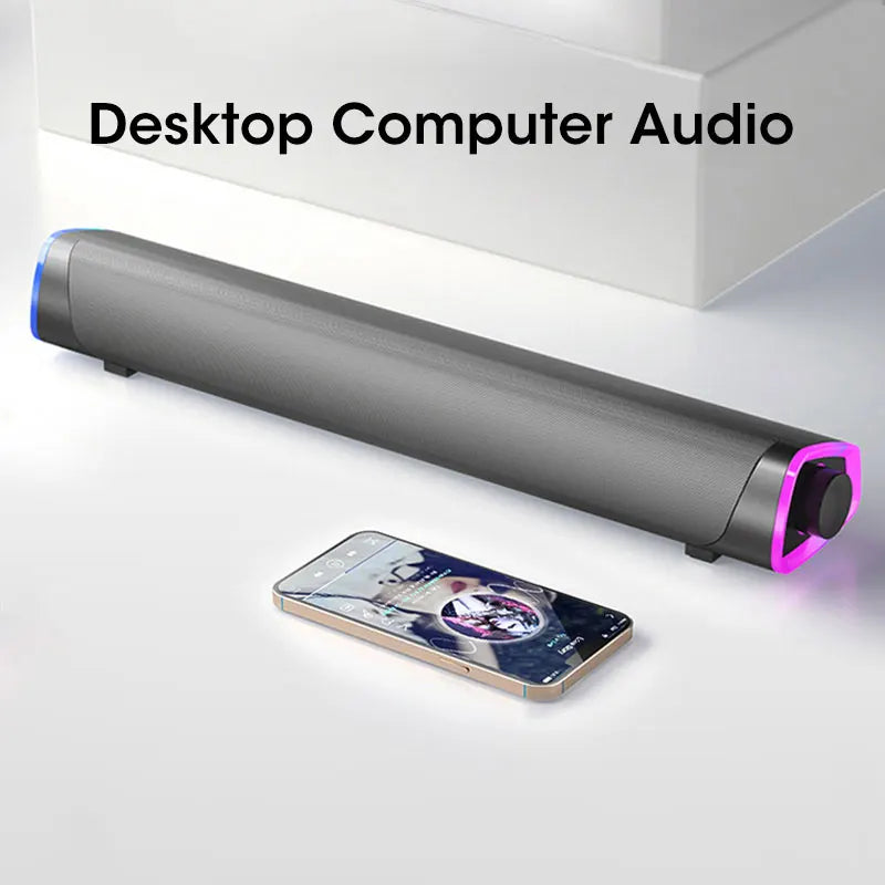 Laptop & PC Bluetooth Speaker Bar - Wired Subwoofer