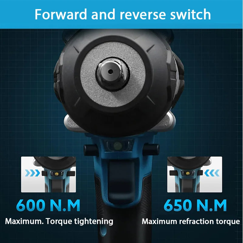 Electric Goddess Cordless Impact Wrench Torque Brushless Power Tool for Makita 21V Lithium-ion Battery