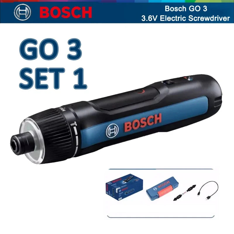 BOSCH Go 3 Electric Screwdriver Bosch GO Professional Smart Screwdriver Rechargeable Hand Drill Multi-Function Power Tool