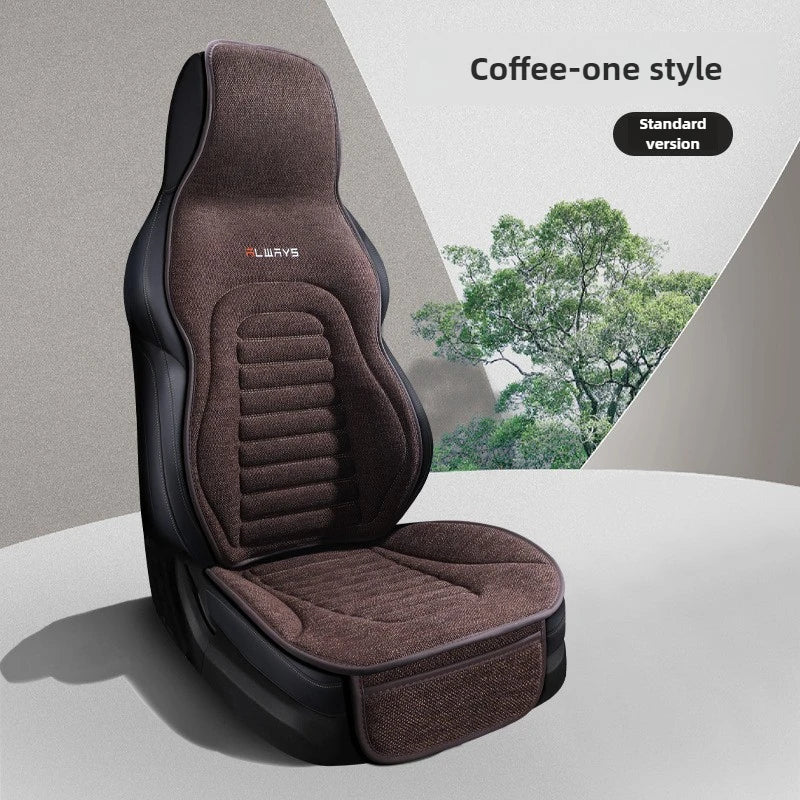 All-Season Linen Car Seat Covers Universal Fit for Sedans SUVs Trucks - Breathable Durable Comfortable Interior Accessories
