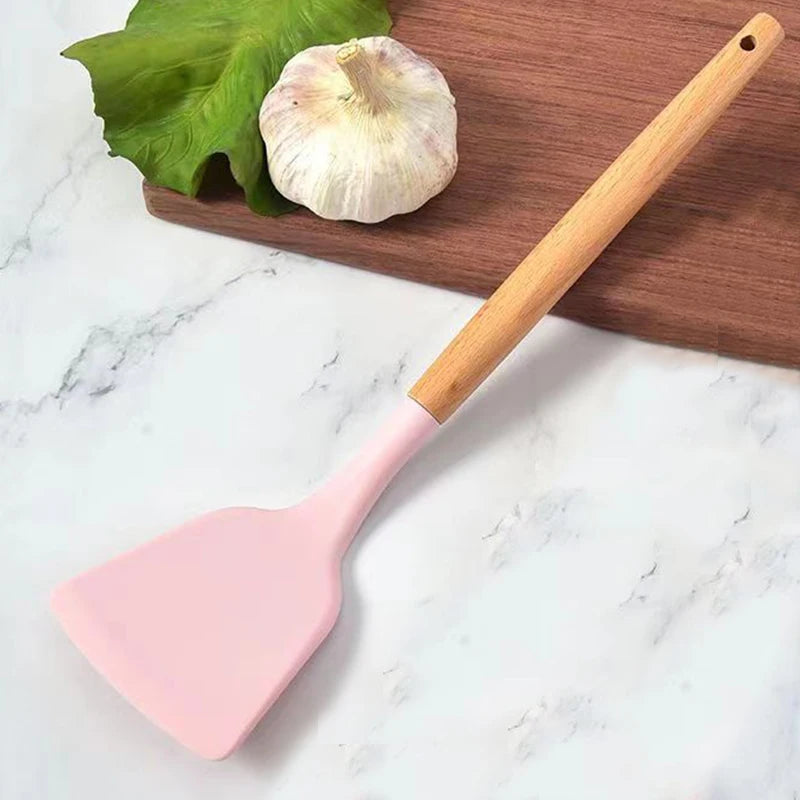 Silicone Kitchenware Cooking Utensils Spatula Kitchen Scraper Wide Pizza Shovel Non-stick Cooking Tool kitchen accessories