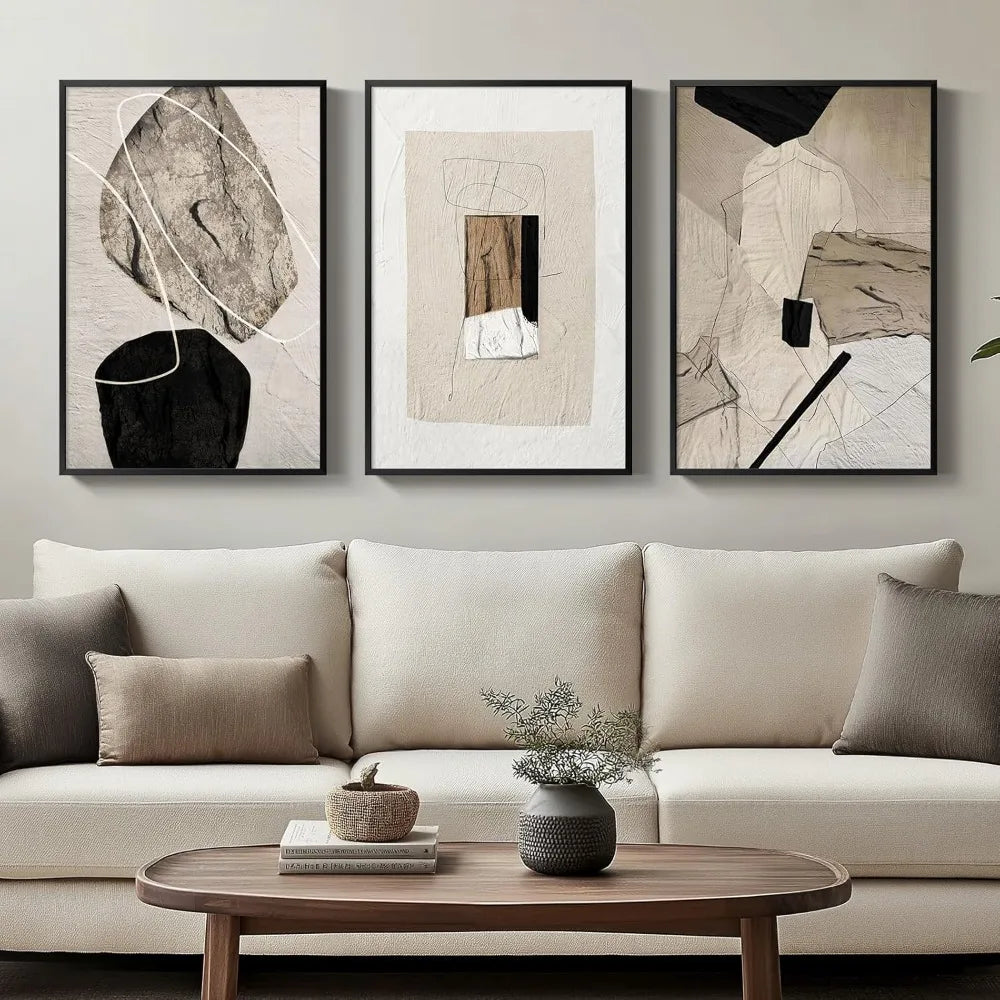Modern Minimalist Abstract Wall Art (Set of 3)