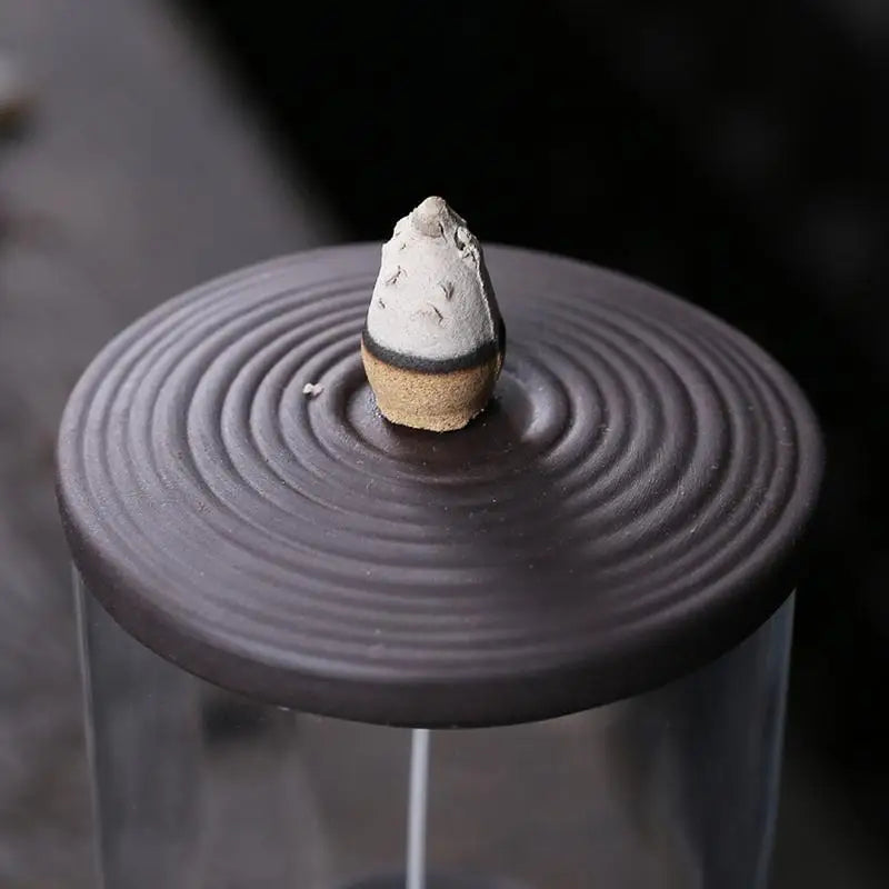 Handmade Ceramic Incense Burner Smoke Waterfall Backflow Incense Burner Living Room Incense Holder Feng Shui Decoration