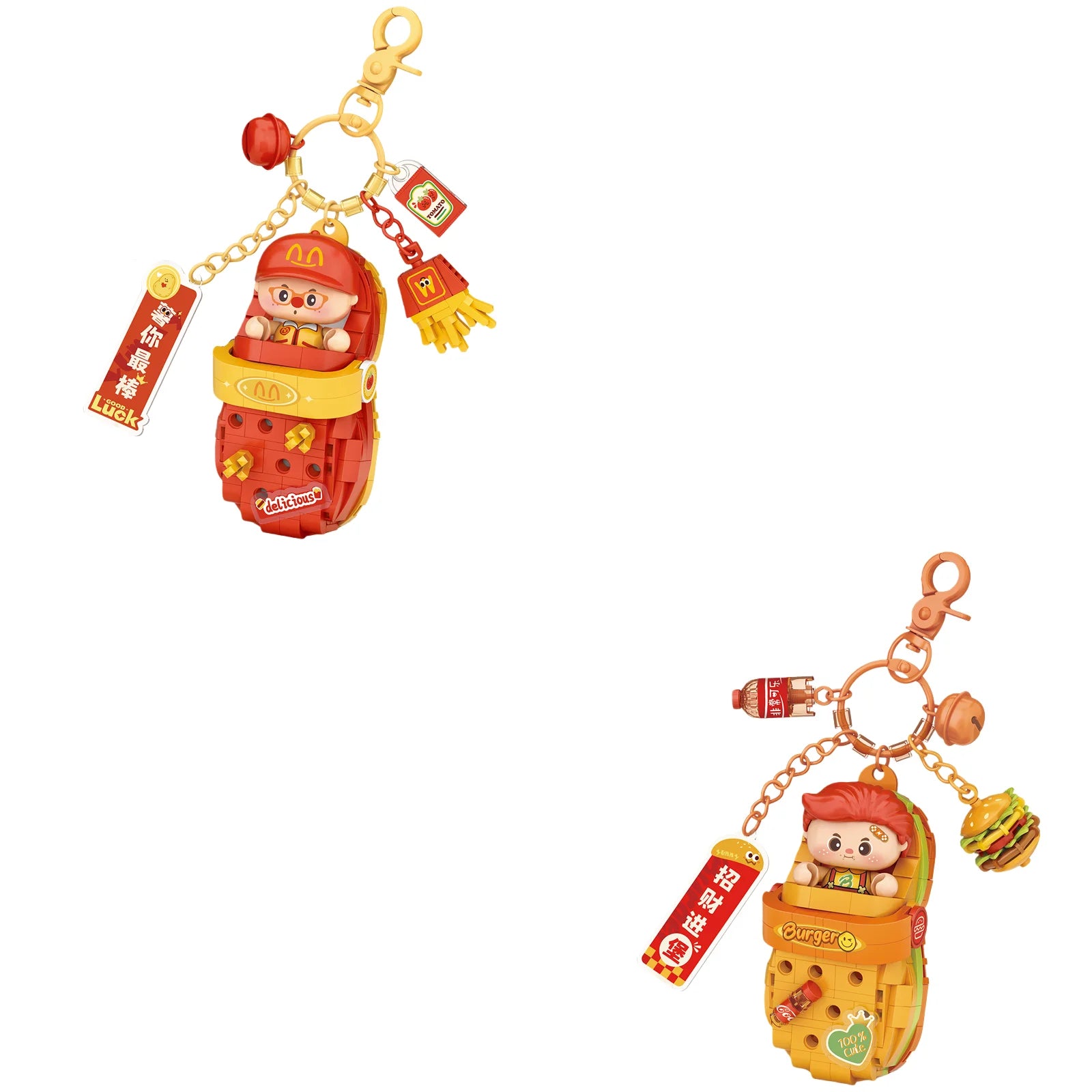 LOZ Panda Big Head Shoes Keychain Model Assembly Toy Home Creative Ornament Building Blocks Set Boys and Girls Birthday Gift