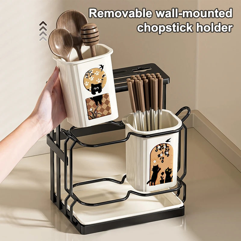 Chopsticks Container Kitchen Spoon Storage Container Household Storage Rack Chopsticks Basket Kitchen Chopsticks Container