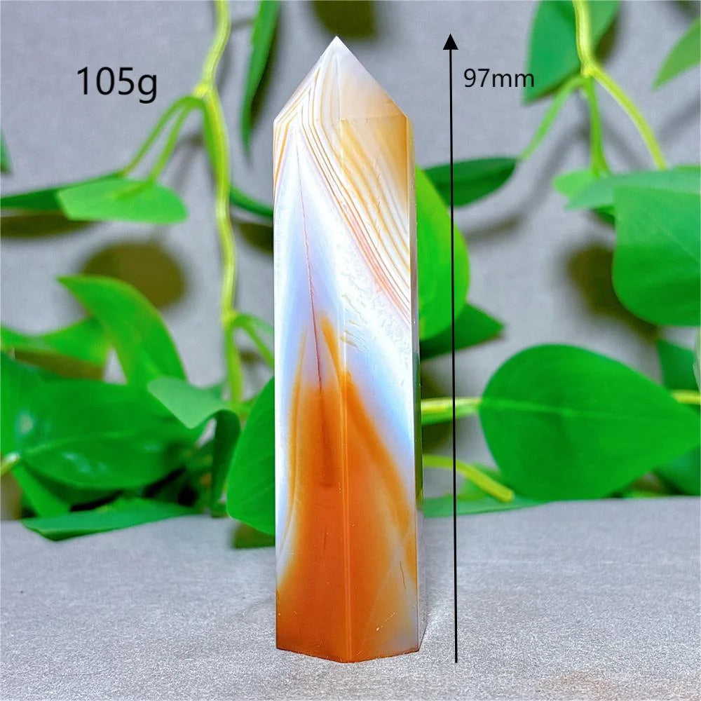 Carnelian Tower Crystal Natural Stone Quartz Home Decoration Minerals Reiki Craft Gifts Energy Healing Meditation Spiritual Love
