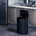Stylish High-Standing Kitchen Garbage Can with Rolling Casters Mobile Bedroom Trash Bin Eye-Catching Home Living Room Decor