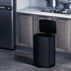 Stylish High-Standing Kitchen Garbage Can with Rolling Casters Mobile Bedroom Trash Bin Eye-Catching Home Living Room Decor