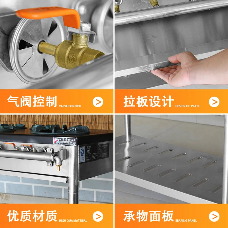 Korean-style pot stove, casserole stove, commercial 468-plus head gas, natural gas, braised chicken, rice, special fire