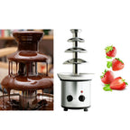 Stainless Steel Chocolate Fountain 4Layers Chocolate Melter With Heating Fondue Machine DIY Waterfall for Party