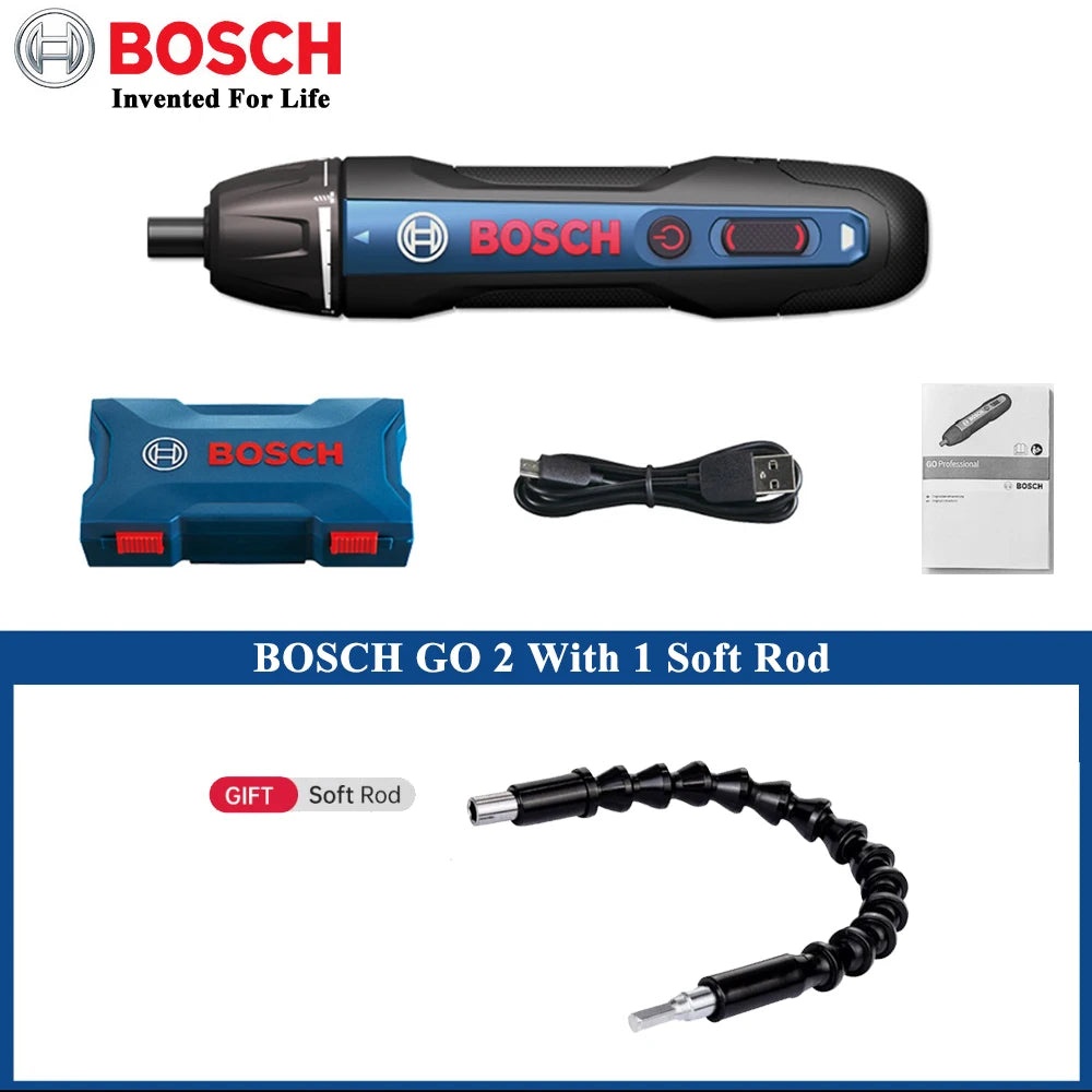 Original Bosch Go2 Electric Screwdriver Set 3.6V Rechargeable Automatic Screwdriver Hand Drill Bosch Go 2 Electric Batch Tool