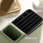 Stable Knives Storage Rack Large Capacity Space Saving Countertop Knives Holder Anti-slip Plastic Cutlery Organizer Kitchenware
