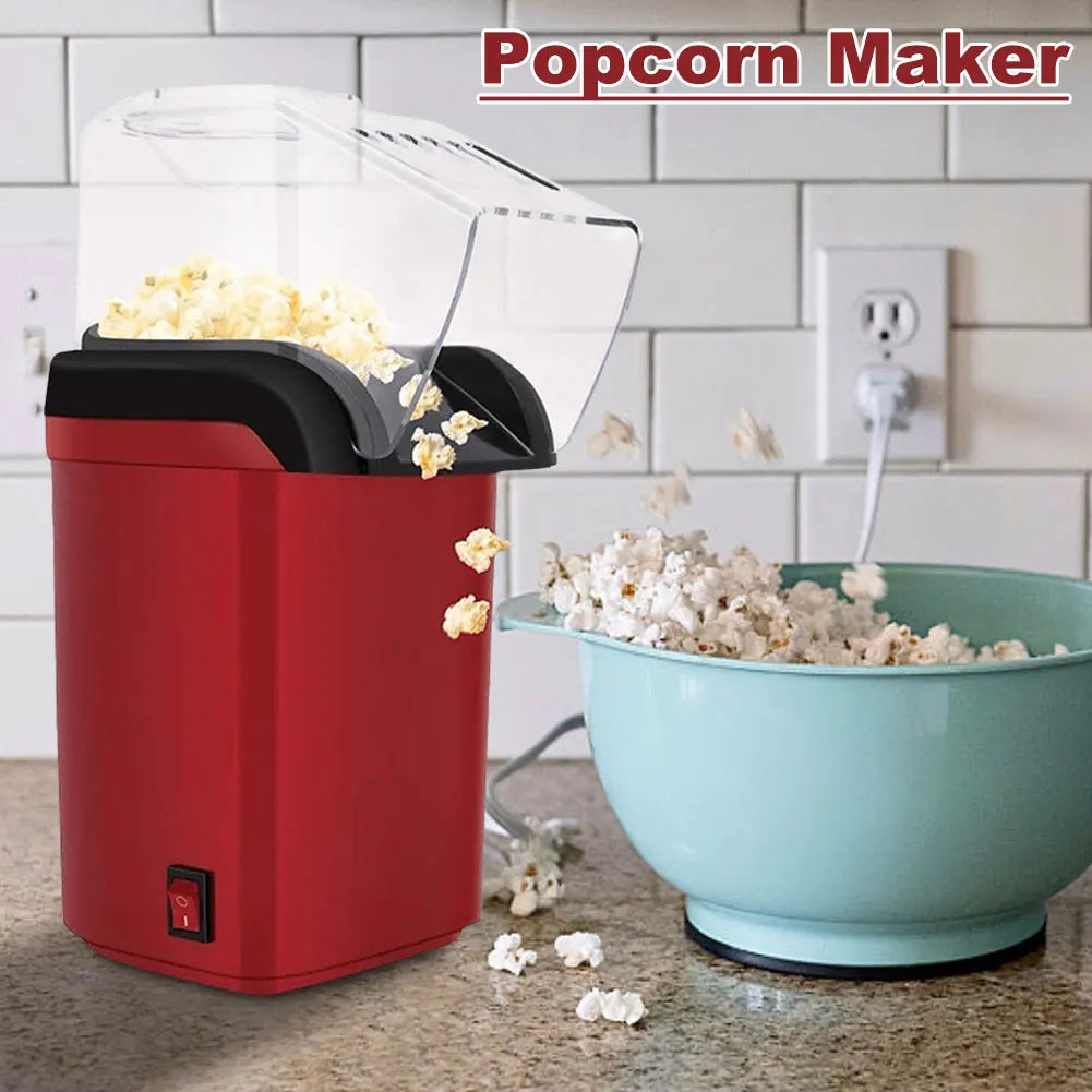 High Popping Rate Popcorn Machine for Home Kitchen Mini Popcorn Machine  Fully Automatic Popcorn Machine Electric Air Popper