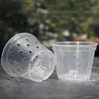 5 Pcs Transparent Orchid Pot Root Control Plastic Orchid Pots With Holes Breathable Plant Growth Container Garden Supplies