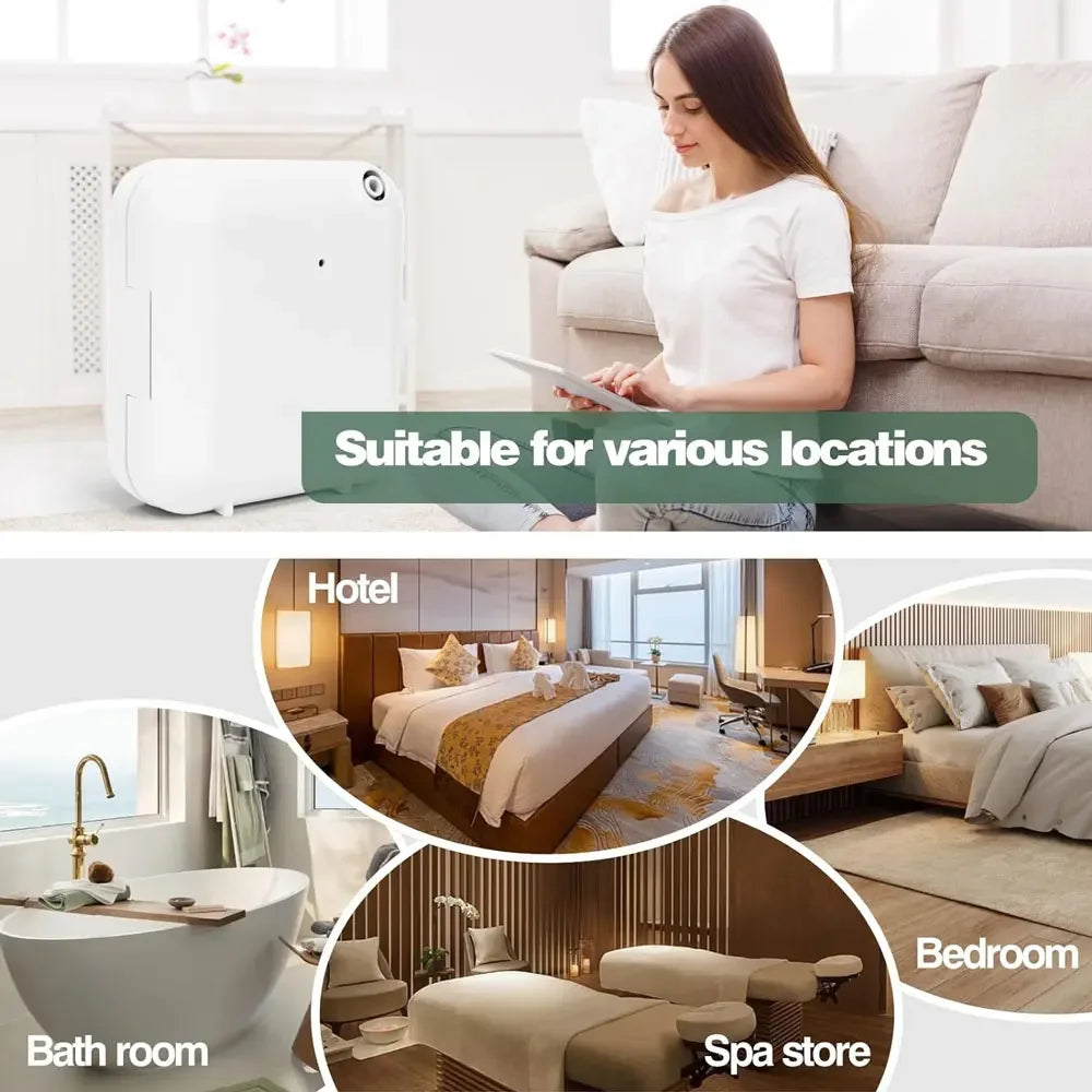 Bluetooth Control Aroma Diffuser USB Wall Waterless Aromatherapy Oil Diffuser Home Hotel Air Freshener Spray Fragrance Machine
