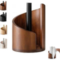Wooden Kitchen Paper Towel Holder Freestanding Countertop Napkin Roll Organizer for Dining Room Decorative Tissue Storage Rack