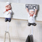 New Concise Design Kitchen Creative Chef Cartoon Storage Rack Hooks Wall Hanger Kitchen Hooks For Utensils Home Supplies