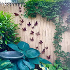 15 Pcs Rustic Metal Butterfly Outdoor Wall Art Decor Rusty Metal Garden Decor for Garden Fence Yard