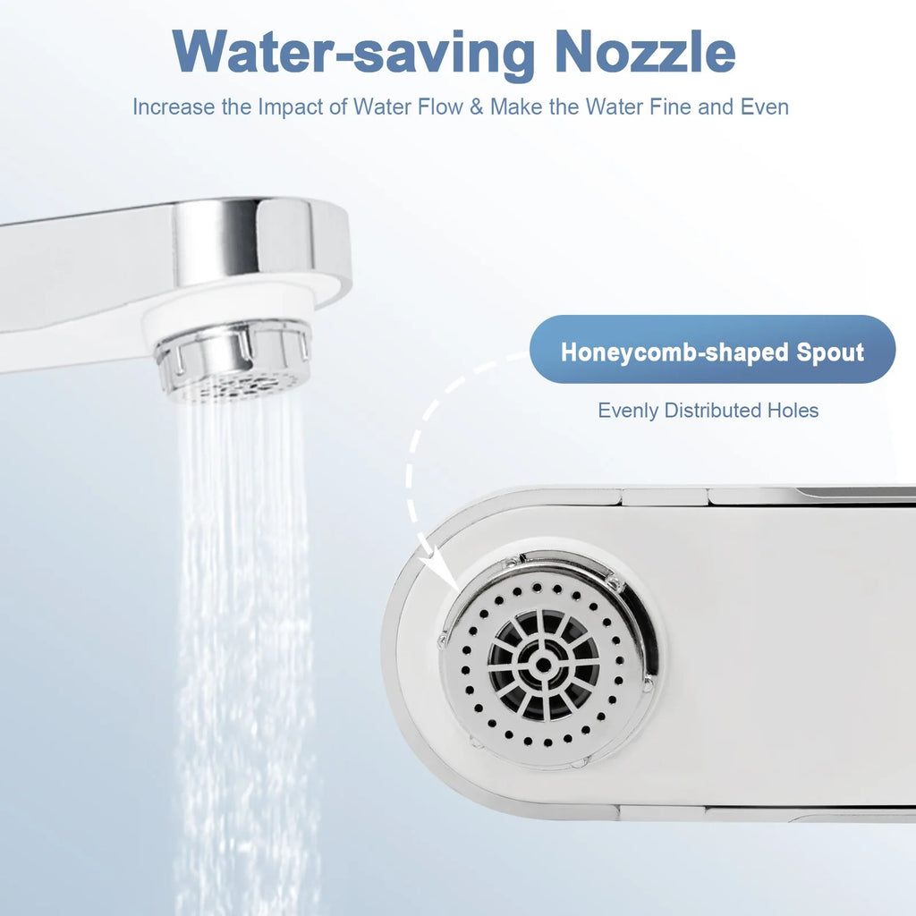 3300 W Silver Electric Instantaneous Water Heater, Electric Tap with LED,Kitchen Tap Suitable for Home, Hotel, Restaurant