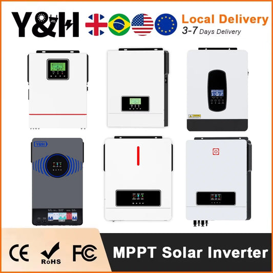 Y&H Hybrid Solar Inverter 1KW 1.6KW 1.8KW 3KW 4.2KW 6.2KW 10.2KW 220Vac MPPT Pure Sine Wave Inverter Solar Charger Controller