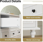 Scurrty White 9 Drawer Dresser, Antique Chest of Drawers,Large Cabinet with Storage, Big Dresser for Clothes in Bedroom