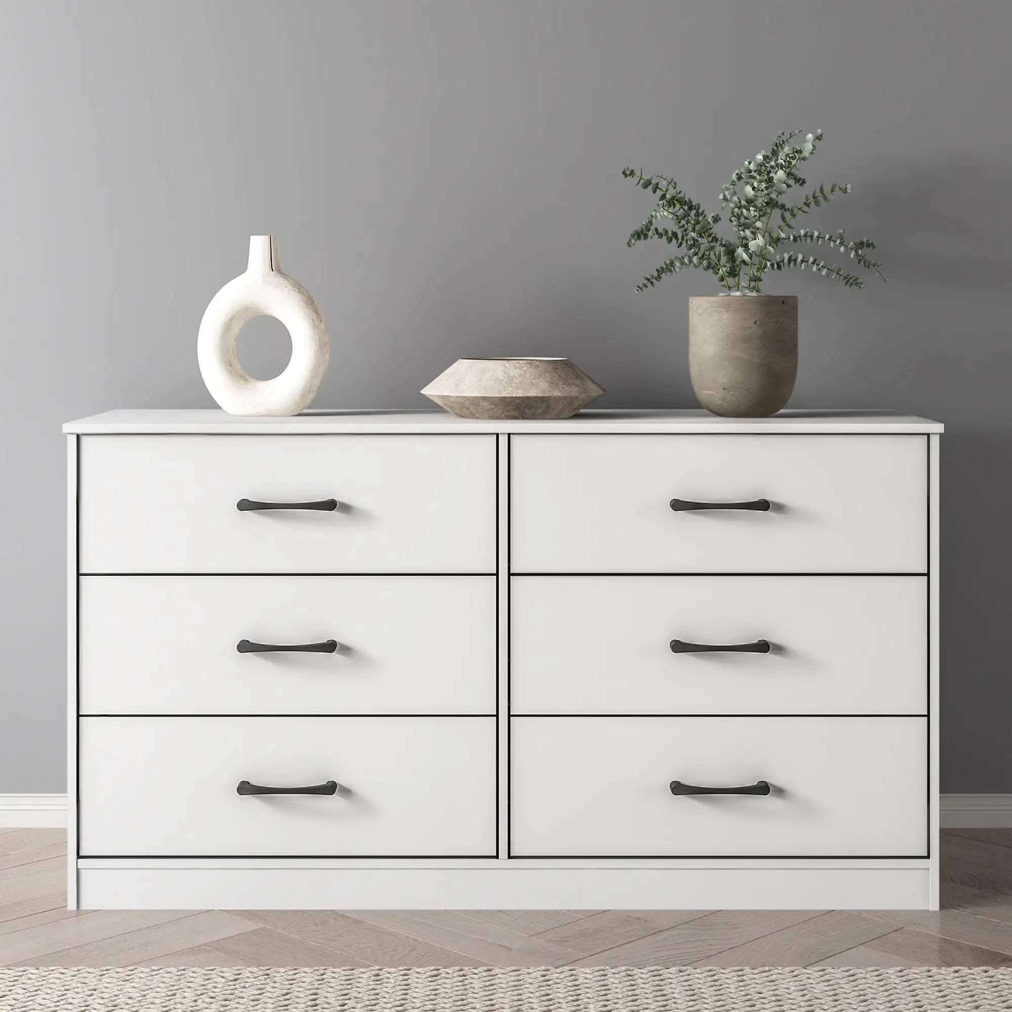 Ardent 6 Drawer Dresser, White