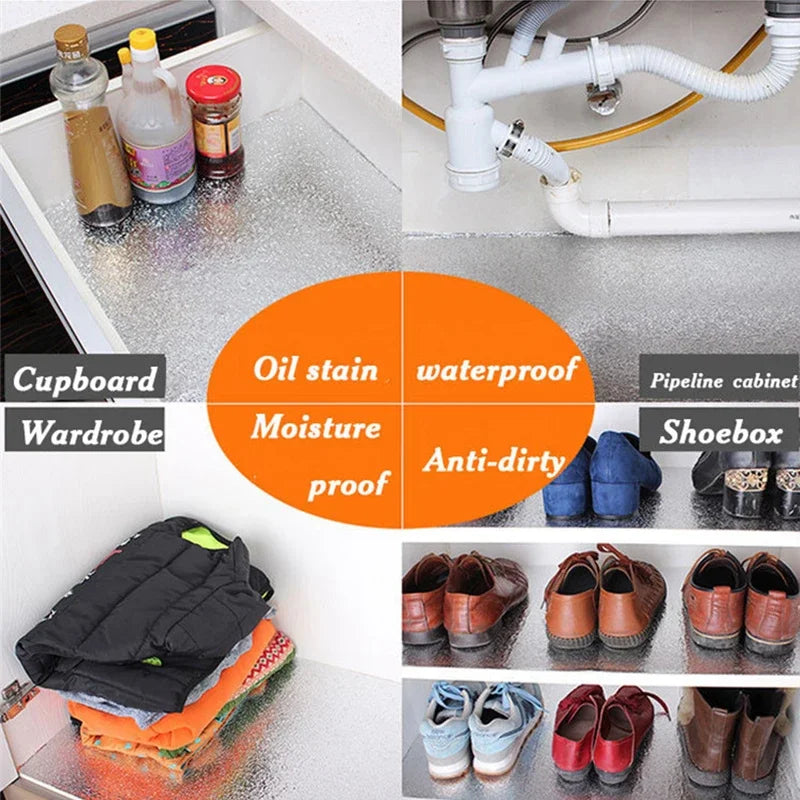 Oil-Proof Waterproof Kitchen Stickers Self Adhesive Fireproof Dehumidification Mildew-Proof Sticker For Furniture Kitchen Gadget