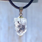 Natural Crystal Herkimer Diamond Pendant Hang Stone Gemstones Mineral Energy Reiki Home Decorations Gift Ore Crystals