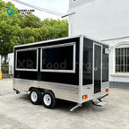 Food Carts and Food Trailer Trucks with Full Kitchens Gas Chicken Grills and Rotating Restaurant Equipment